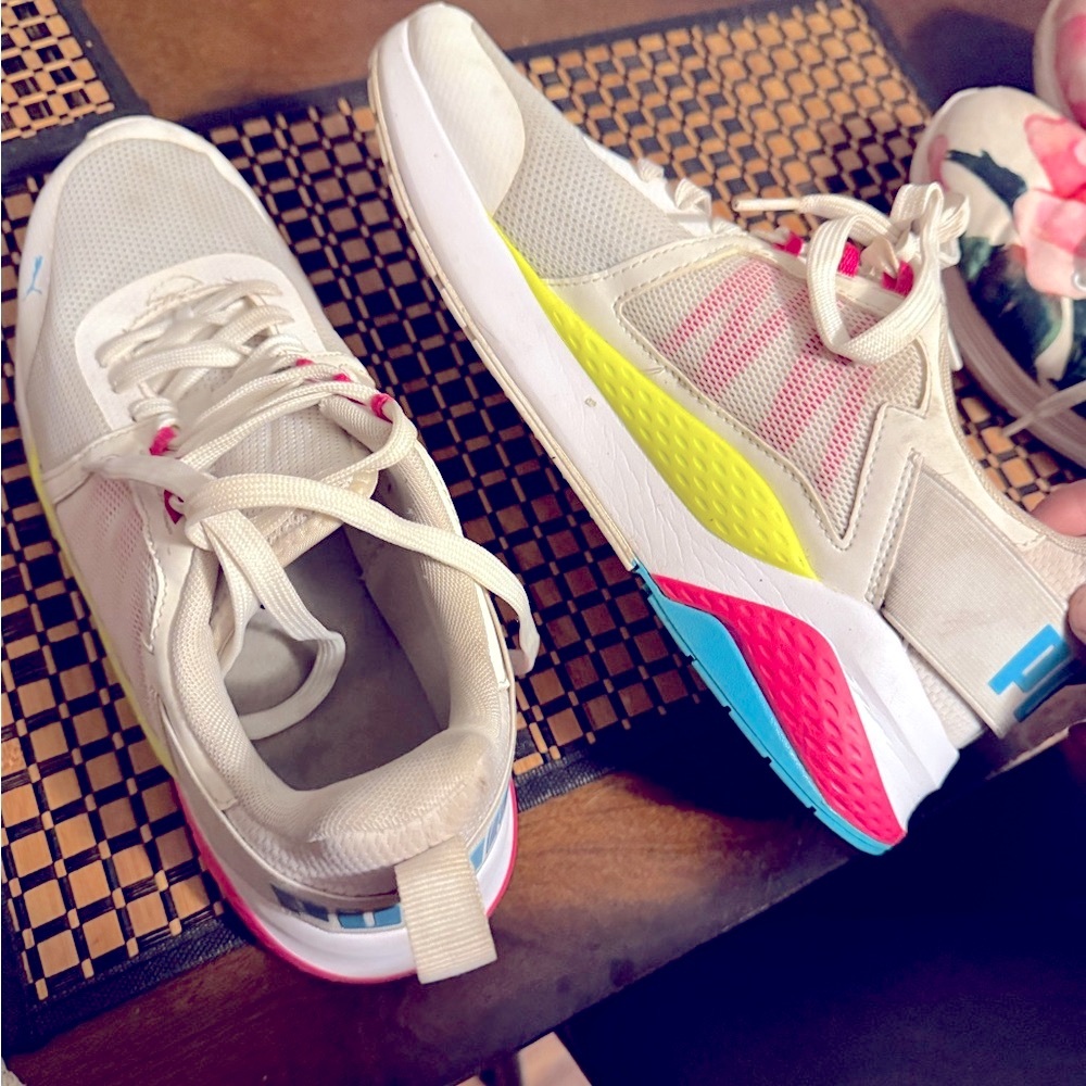 Puma and Floral Womens Athletic Sneakers TWO pairs for the price of one! size 10